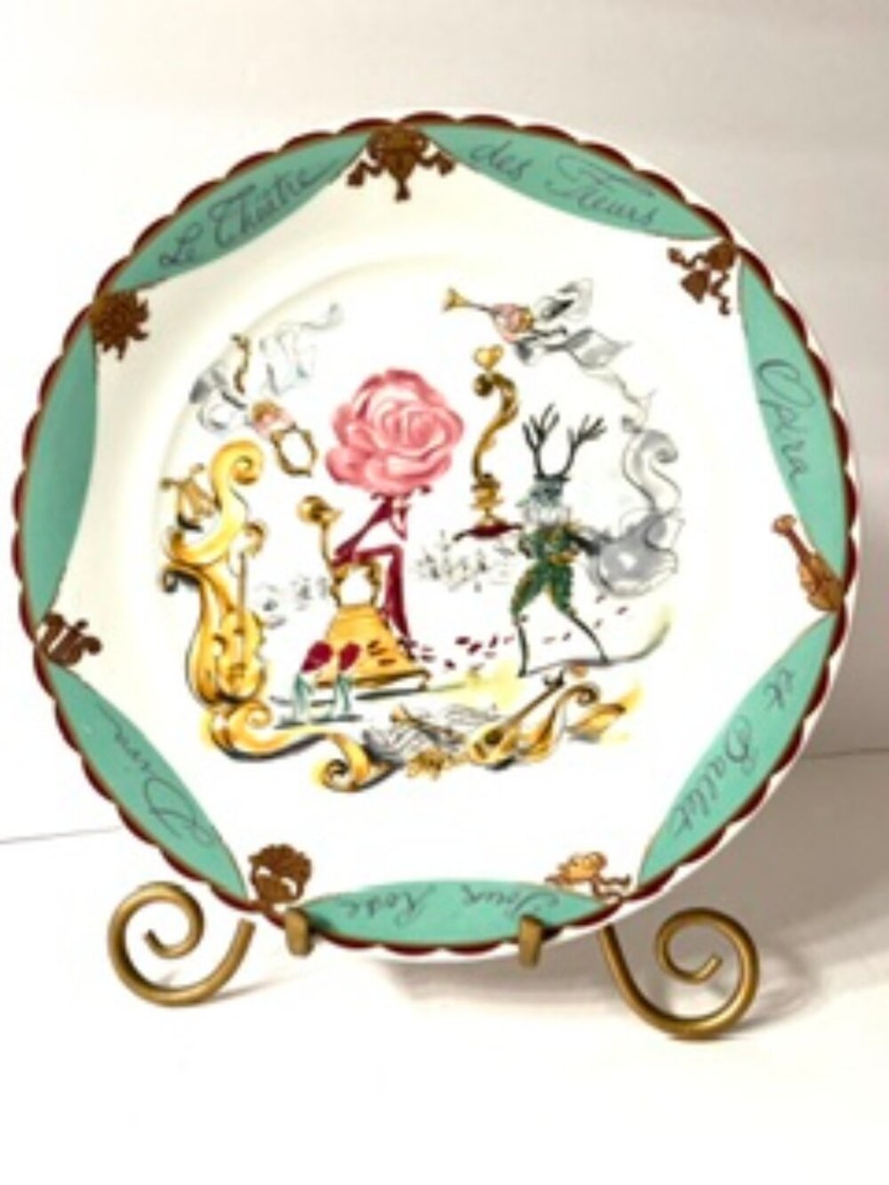 Shiseido Hanatsubaki Club Collector Plate, 1991, "Le Théâtre des Fleurs"